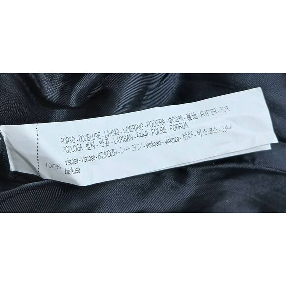 Zara womens large lightweight double Breasted trench jacket viscose navy blue - Picture 5 of 6